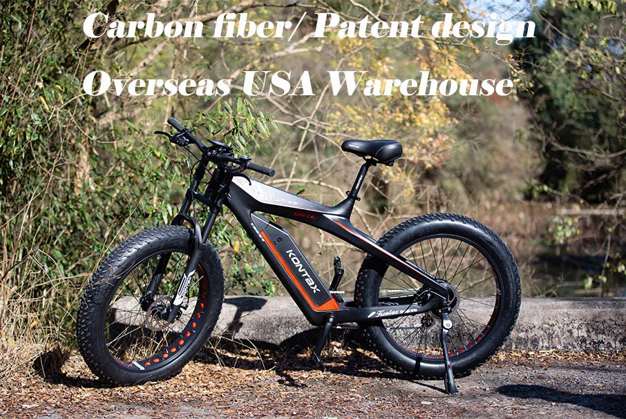 Support Drop Shipping Sleek Design Carbon Fiber Ebike Fat Tire Electric Bicycle Lectrique Electric Mountain Bike MTB